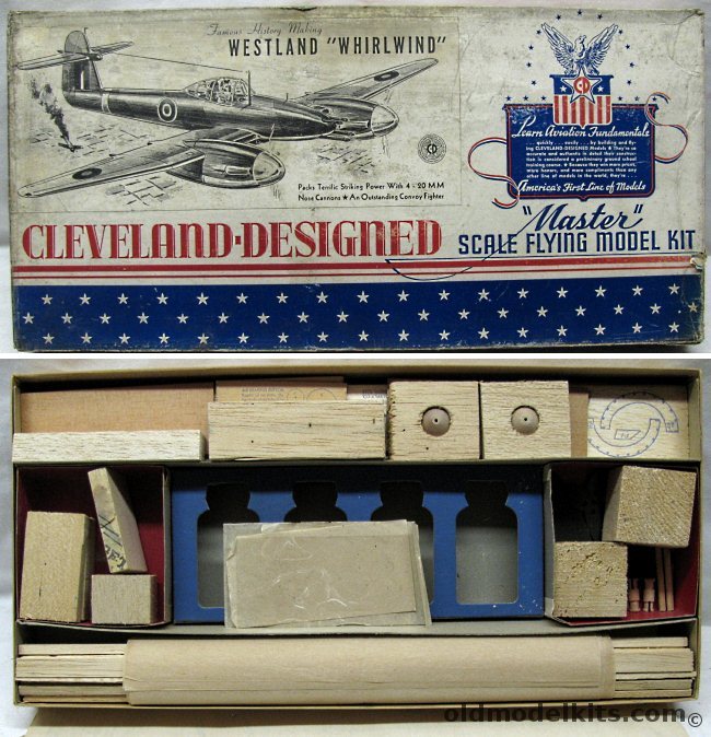 Cleveland 1/16 Westland Whirlwind Master Kit - For R/C or Free Flight, SF-105 plastic model kit